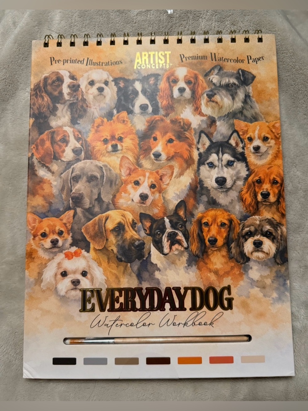 Artist Concepts Everydaydog Watercolor WorkBook 30 Pages